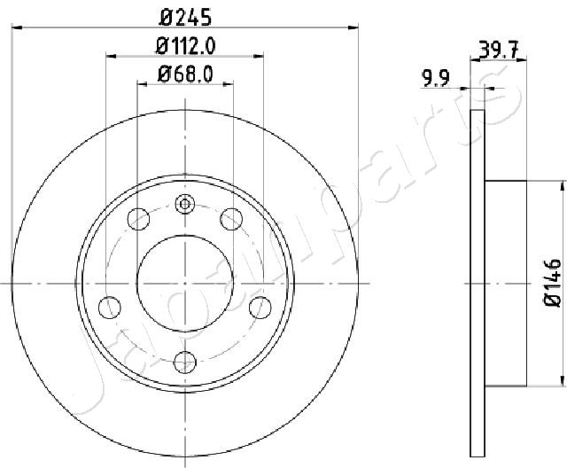 JAPANPARTS DP-0929 Brake Disc