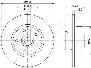 JAPANPARTS DP-132 Brake Disc