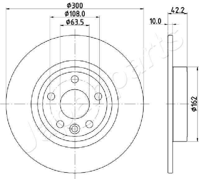 JAPANPARTS DP-L10 Brake Disc