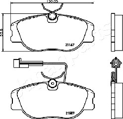 JAPANPARTS PA-0202AF Brake...