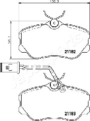 JAPANPARTS PA-0206AF Brake...