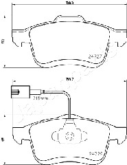 JAPANPARTS PA-0221AF Brake...