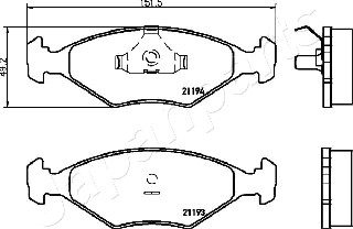 JAPANPARTS PA-0226AF Brake...