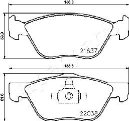 JAPANPARTS PA-0229AF Brake...