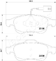 JAPANPARTS PA-0243AF Brake...