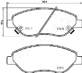 JAPANPARTS PA-0244AF Brake...