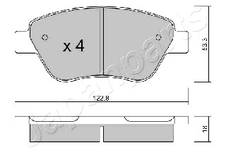 JAPANPARTS PA-0248AF Brake...