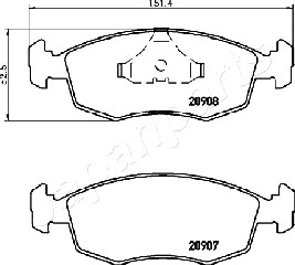 JAPANPARTS PA-0303AF Brake...