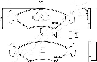 JAPANPARTS PA-0305AF Brake...