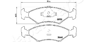 JAPANPARTS PA-0306AF Brake...