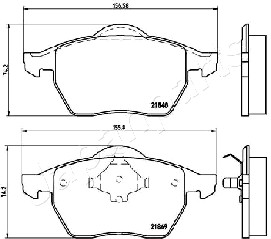 JAPANPARTS PA-0312AF Brake...