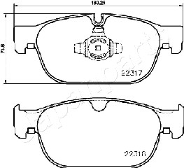 JAPANPARTS PA-0333AF Brake...