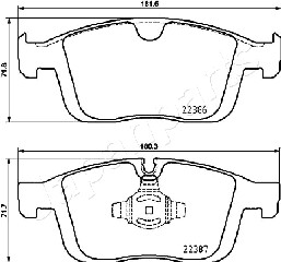 JAPANPARTS PA-0335AF Brake...