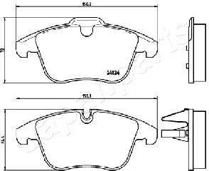 JAPANPARTS PA-0340AF Brake...