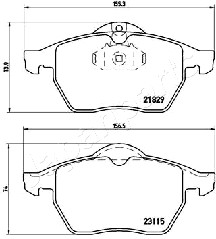 JAPANPARTS PA-0404AF Brake...