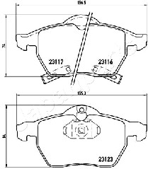 JAPANPARTS PA-0412AF Brake...