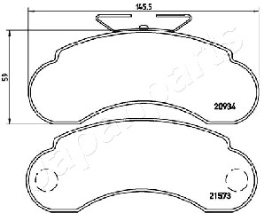 JAPANPARTS PA-0500AF Brake...