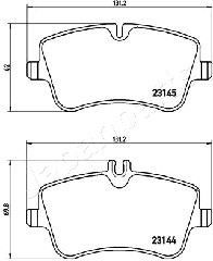 JAPANPARTS PA-0509AF Brake...