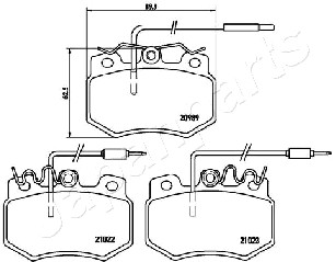 JAPANPARTS PA-0605AF Brake...