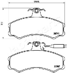 JAPANPARTS PA-0606AF Brake...