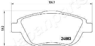 JAPANPARTS PA-0608AF Brake...