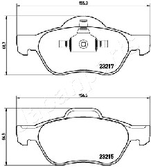 JAPANPARTS PA-0709AF Brake...