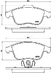 JAPANPARTS PA-0710AF Brake...