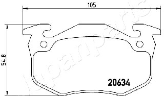 JAPANPARTS PA-0718AF Brake...