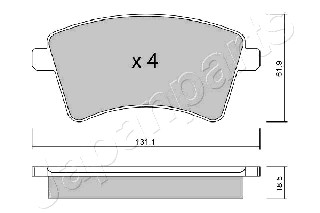 JAPANPARTS PA-0720AF Brake...