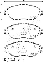 JAPANPARTS PA-0908AF Brake...