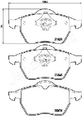 JAPANPARTS PA-0911AF Brake...