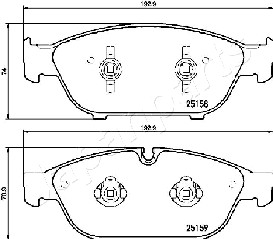 JAPANPARTS PA-0925AF Brake...