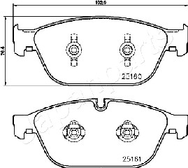 JAPANPARTS PA-0930AF Brake...