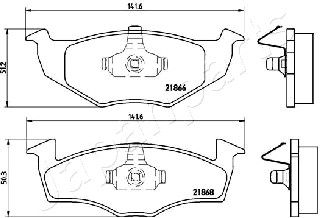 JAPANPARTS PA-0934AF Brake...