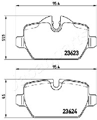 JAPANPARTS PP-0100AF Brake...