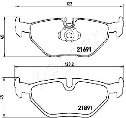 JAPANPARTS PP-0110AF Brake...