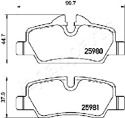 JAPANPARTS PP-0118AF Brake...