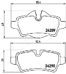 JAPANPARTS PP-0119AF Brake...