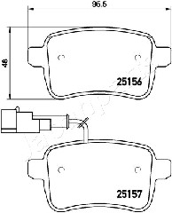 JAPANPARTS PP-0205AF Brake...