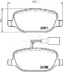 JAPANPARTS PP-0206AF Brake...