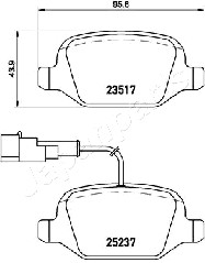 JAPANPARTS PP-0207AF Brake...