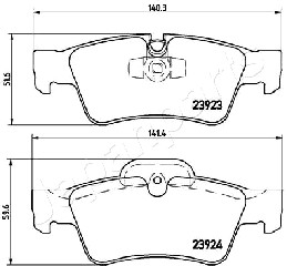 JAPANPARTS PP-0515AF Brake...