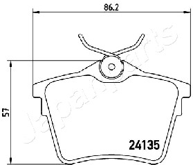 JAPANPARTS PP-0606AF Brake...