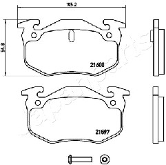 JAPANPARTS PP-0701AF Brake...