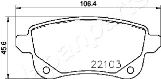 JAPANPARTS PP-0704AF Brake...