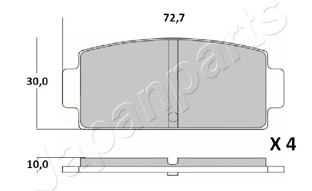 JAPANPARTS PP-MC01 Kit pastiglie freno, Freno a disco