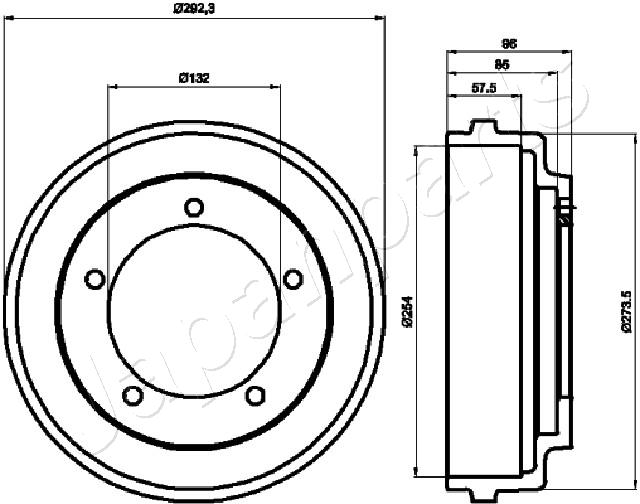 JAPANPARTS TA-0316 Brake Drum