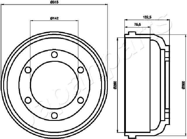 JAPANPARTS TA-0317 Brake Drum