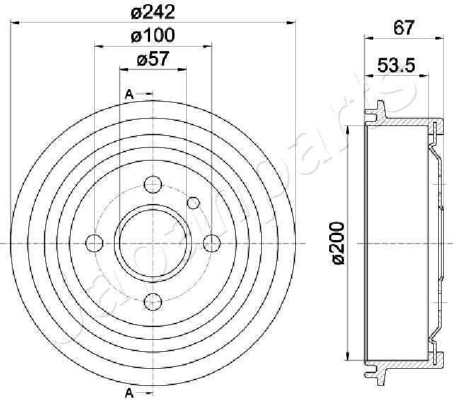 JAPANPARTS TA-0402 Brake Drum