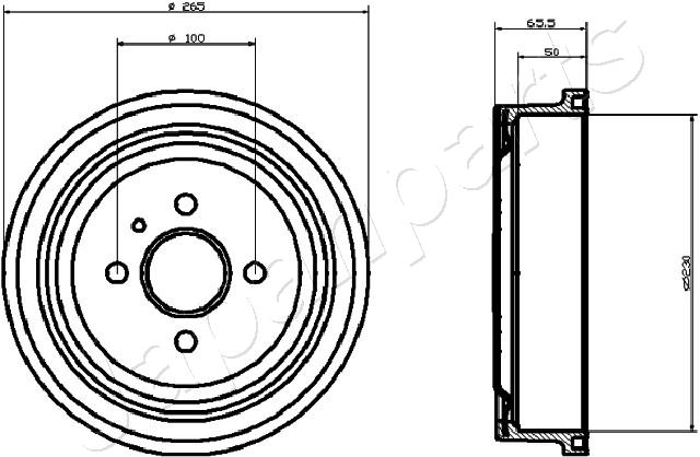 JAPANPARTS TA-0404 Brake Drum